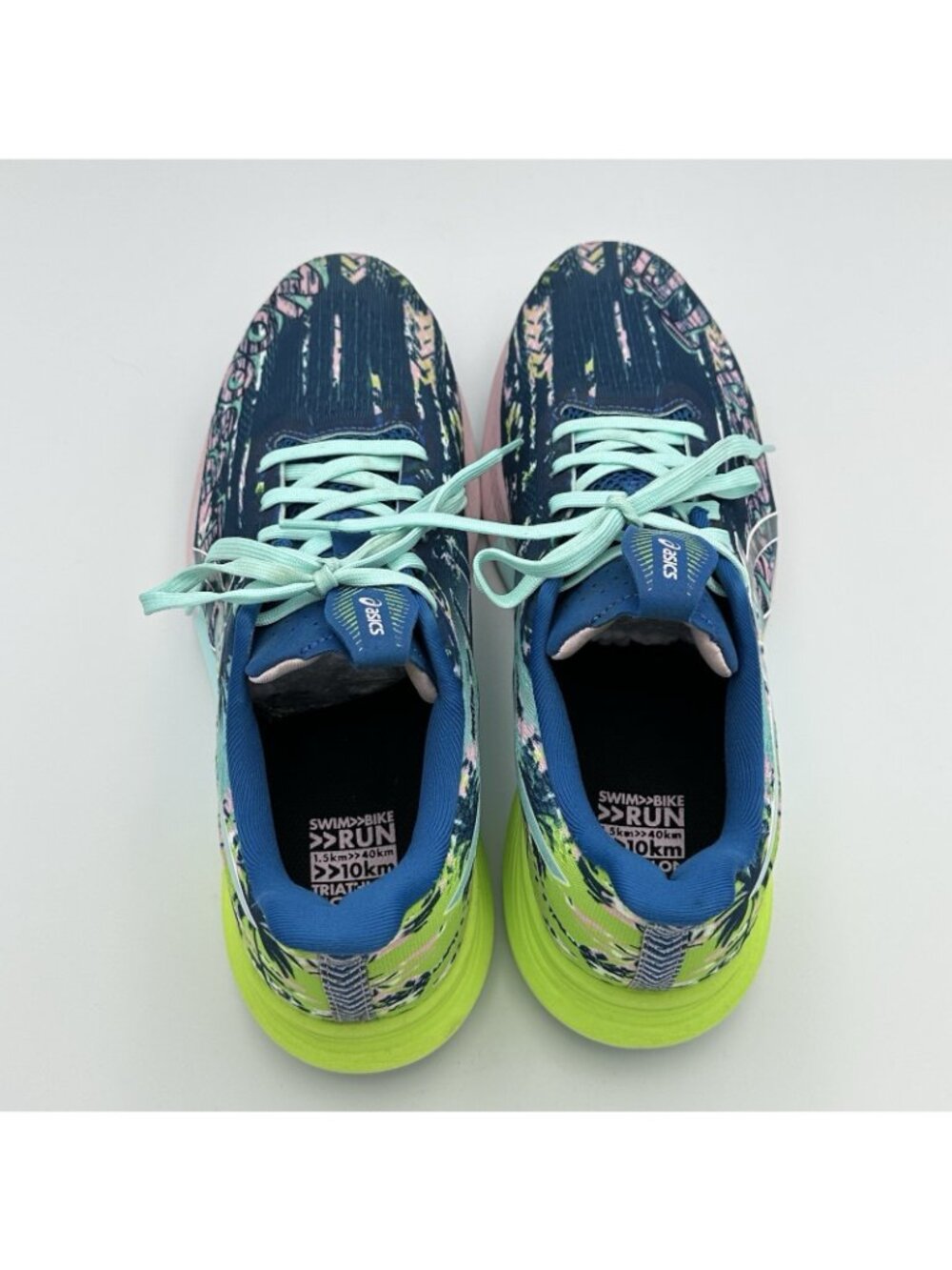 ASICS Noosa TRI 14 Running Sneakers Women's Size 9 Green Athletic Shoes 1012B208 - Picture 2 of 10